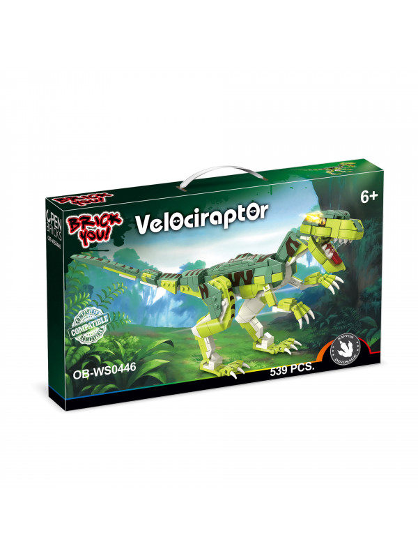Dinozaur de jucarie - Set constructie - Velociraptor (539 piese)