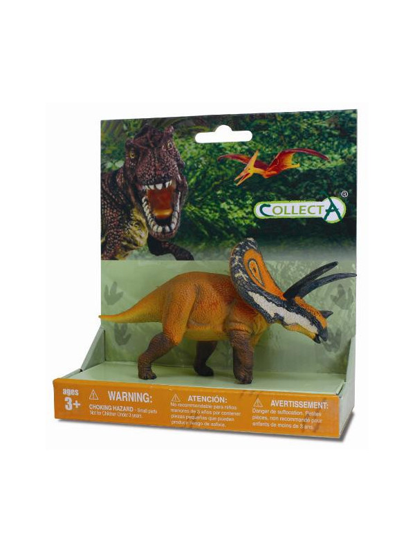 Figurina pe platforma dinozaur Torosaurus pictata manual XSPP Collecta