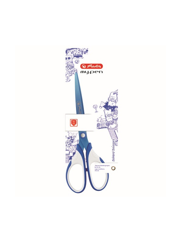 FOARFECA MY.PEN VARF ASCUTIT 18CM ALBASTRU/ALB BLISTER