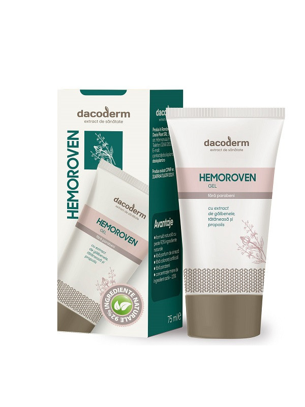 Gel hemoroven "dacoderm" 75ml dacia plant