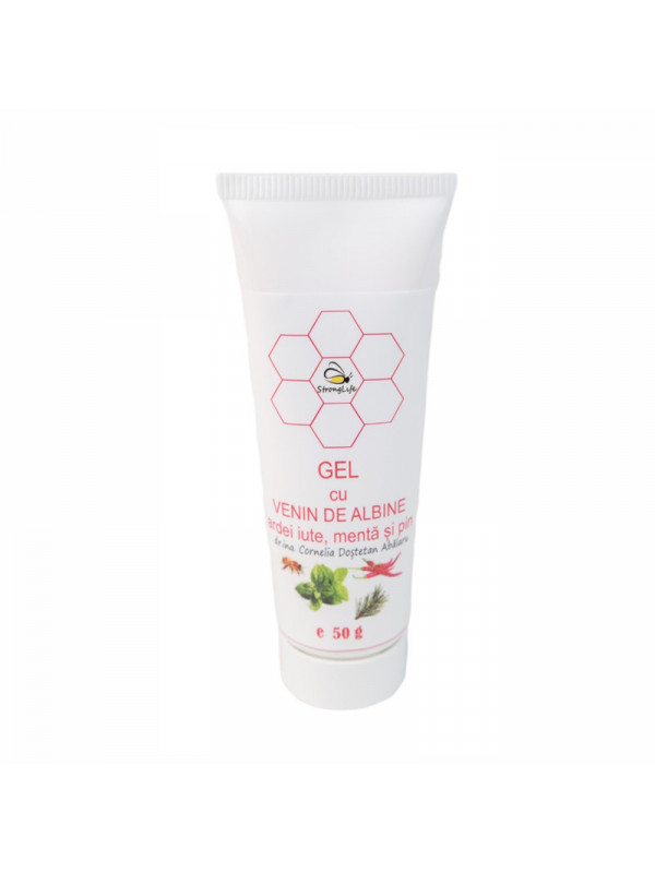 Gel revigorant - 50g , cu venin de albine, ardei iute, menta si pin by Dr. Ing. Cornelia Dostetan Abalaru apicultor