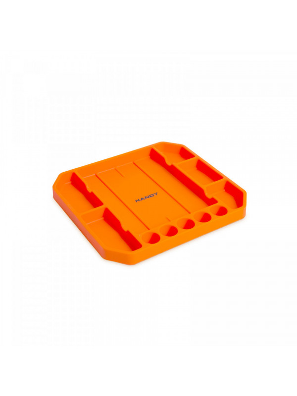 HANDY - Tavă cauciuc pentru unelte, cu compartimente şi riglă - 26 x 23,5 x 2,5 cm