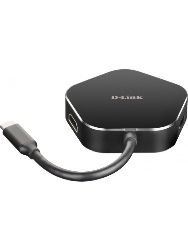 HUB extern D-LINK, porturi USB 3.0 x 2, HDMI x 1, USB Type C x 1, conectare prin USB 3.0 Type C, cablu 11.5 cm, negru, "DUB-M420" (include timbru verde 0.75 lei)