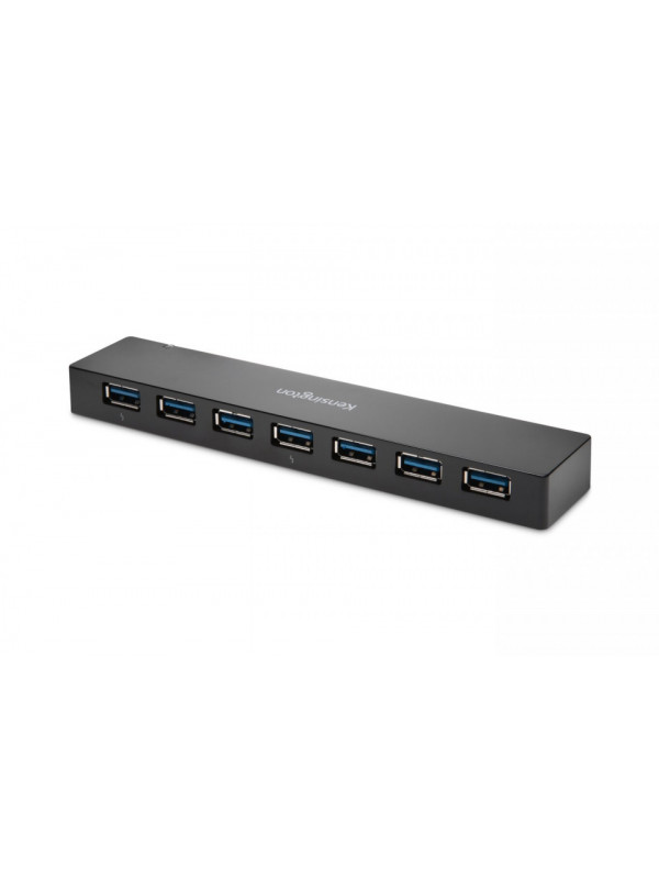 HUB extern KENSINGTON, porturi USB: USB 3.0 x 7, conectare prin USB 3.0, alimentare retea 220 V, cablu 0.3 m, negru, "K39123EU"