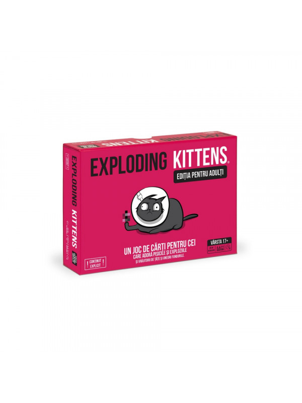 Joc de societate Exploding Kittens pentru adulti (Pink Edition), limba romana