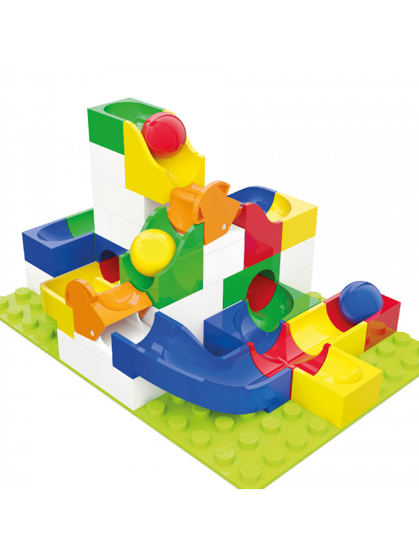 Jucarie copii Marble Run Hubelino - extensie de schimbat directia (43 piese)