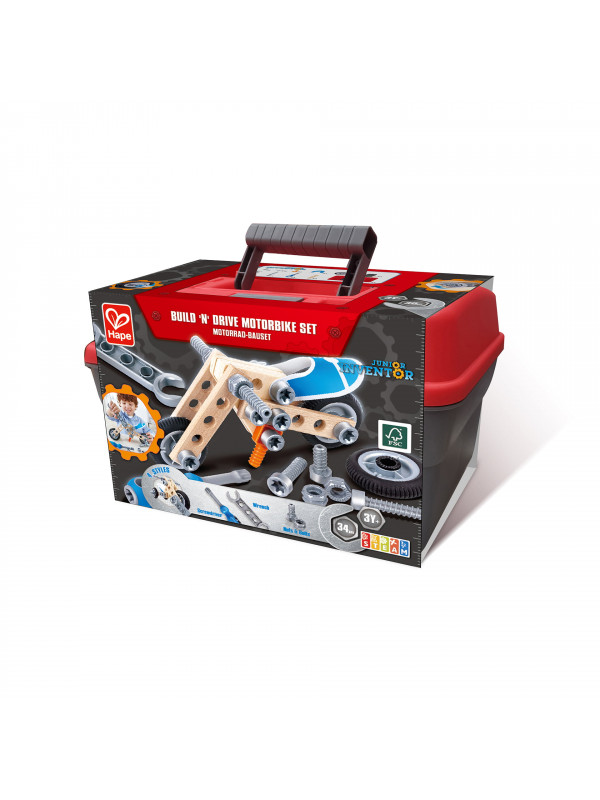 Jucarie din lemn - Set de constructie motociclete
