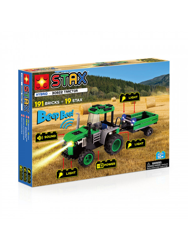 Jucarie Stax - Set constructie cu lumini si sunete - Tractor