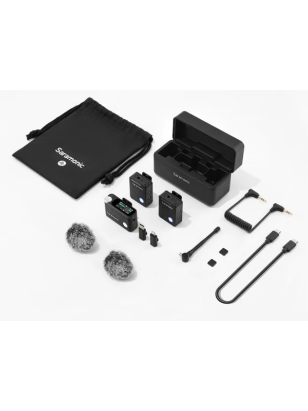 Kit microfon wireless Saramonic Ultra 01 (2TX+RX)ClearVoice, IPX5, 2 x magn. microf., negru - Img 5