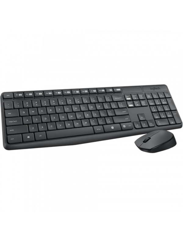 Kit Tastatura + mouse wireless Logitech MK235, USB, Grey