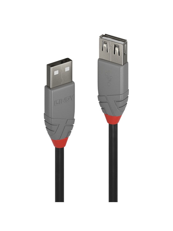 Lindy Cablu USB 2.0 Ext. USB 2m, Anthra