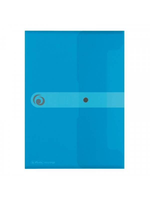 Mapa pp a4 eotg inchidere cu capsa, albastru transparent, capacitate 20mm