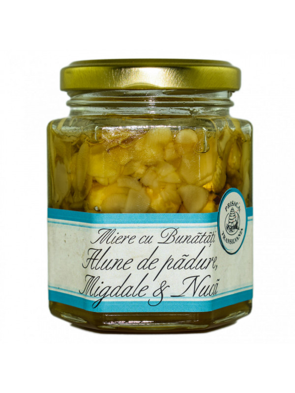 MIERE CU ALUNE, MIGDALE, NUCA 200gr PRISACA TRANSILVANIA