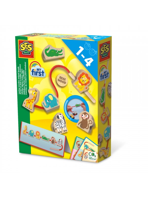 My first - Set de insirat animale din lemn
