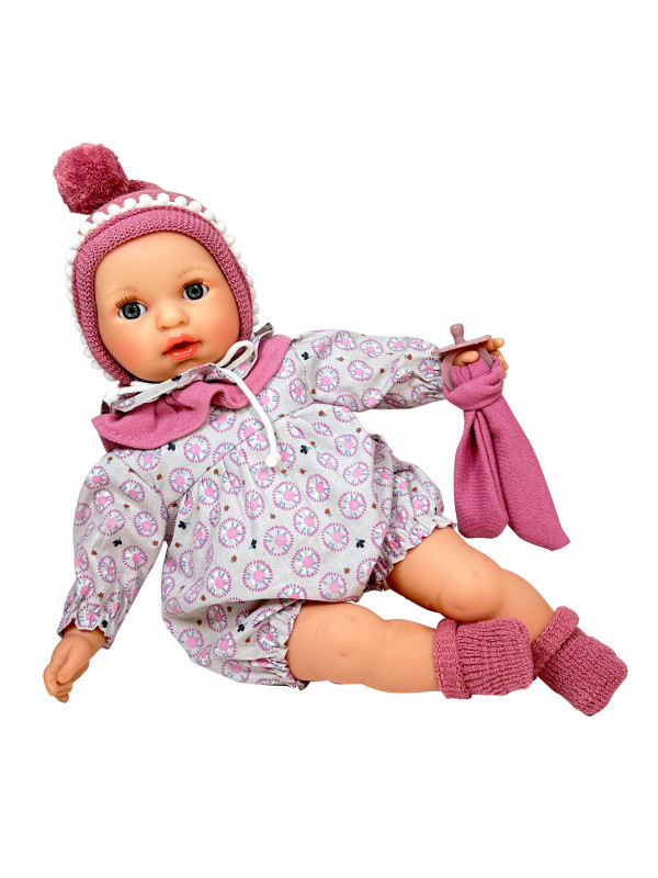 Papusa Nines D'Onil, Alex Pompon, cu sunete, cu jucarie, ambalata in cutie, cu miros de vanilie, 40 cm