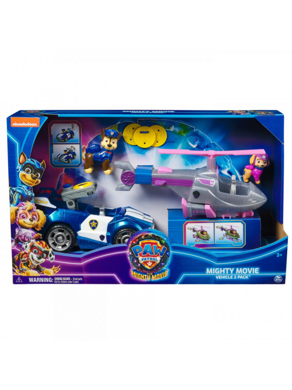 Patrula catelusilor mighty movie set 2 vehicule