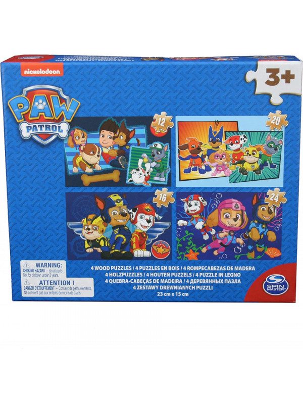 Patrula catelusilor puzzle 4in1 din lemn