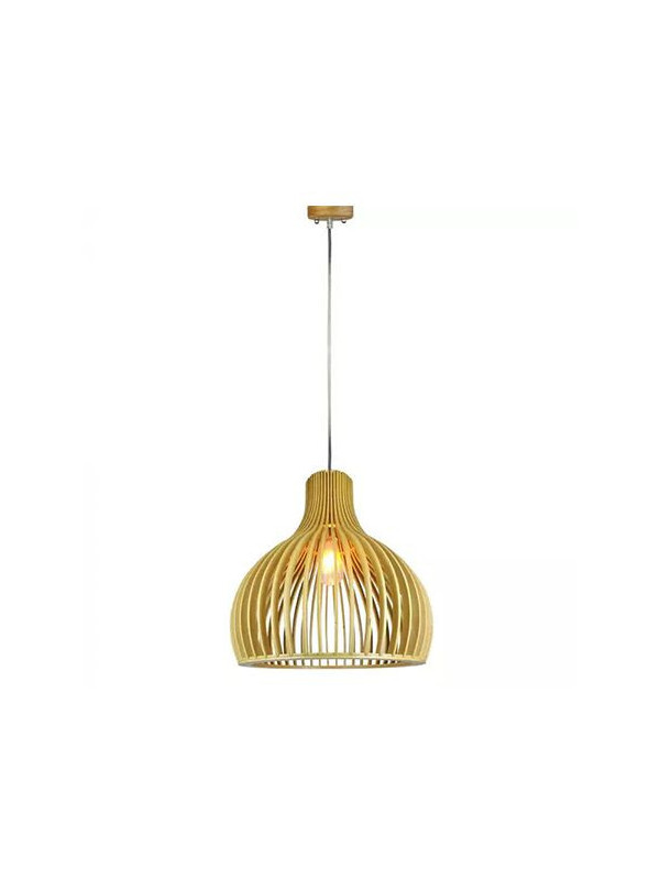 Pendul tavan din lemn e27 max 60w d45 x 45cm