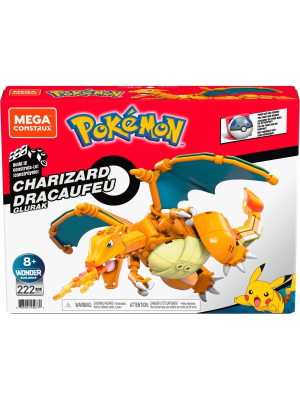 POKEMON MEGA CONSTRUX CHARIZARD DRACAUFEU GLURAK