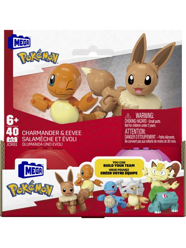 POKEMON MEGA SET DOUA BILE CHARMANDER SI EEVEE 40 PIESE
