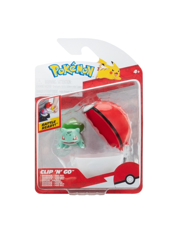 Pokemon - Set 2 figurine Clip n Go, Bulbasaur #1 with Poké Ball W18