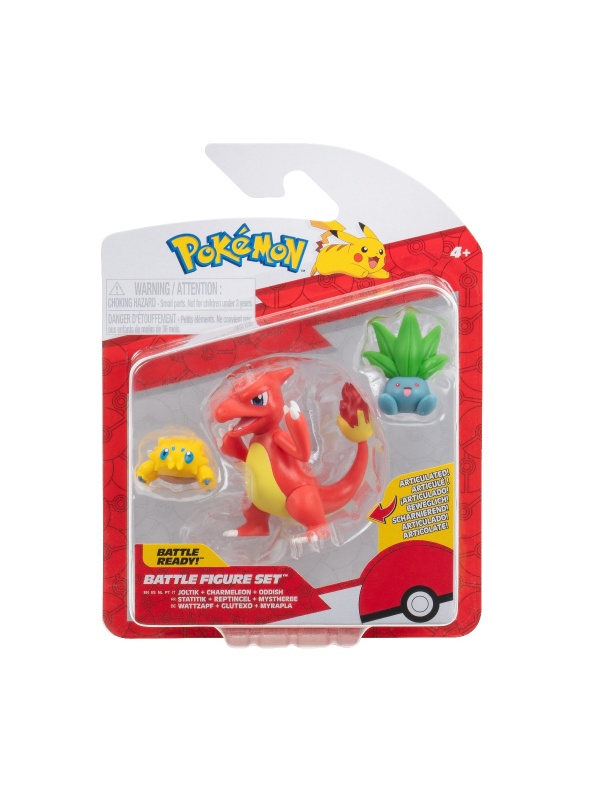 Pokemon - Set 3 figurine de actiune, Joltik, Oddish, Charmeleon W21