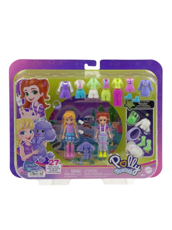 POLLY POCKET SET 2 PAPUSI SI ACCESORII 27 PIESE