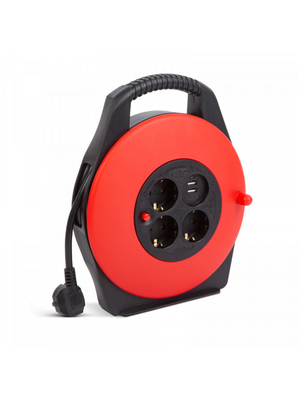 Prelungitor - 3 x 1,5 mm² - 2 x USB - 10 m