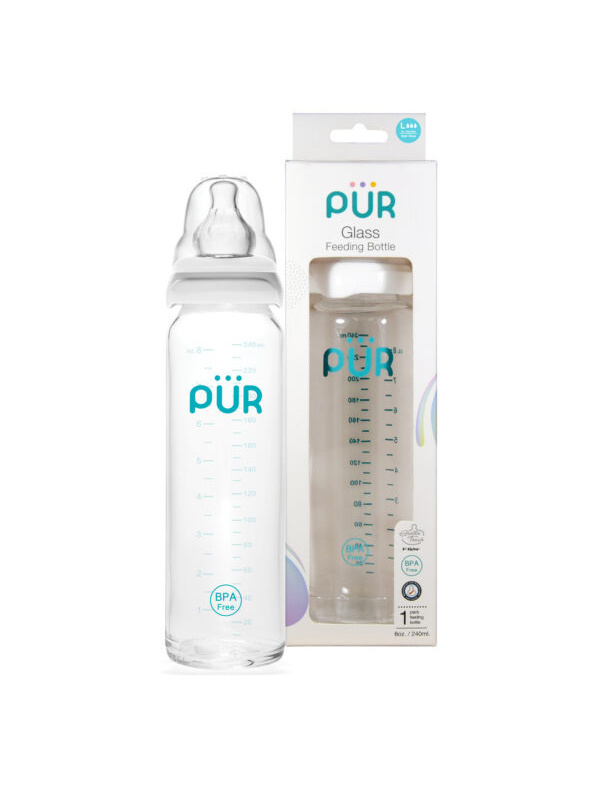 PUR 1202 – BIBERON DIN STICLA CU REZISTENTA LA SOC TERMIC 130ML