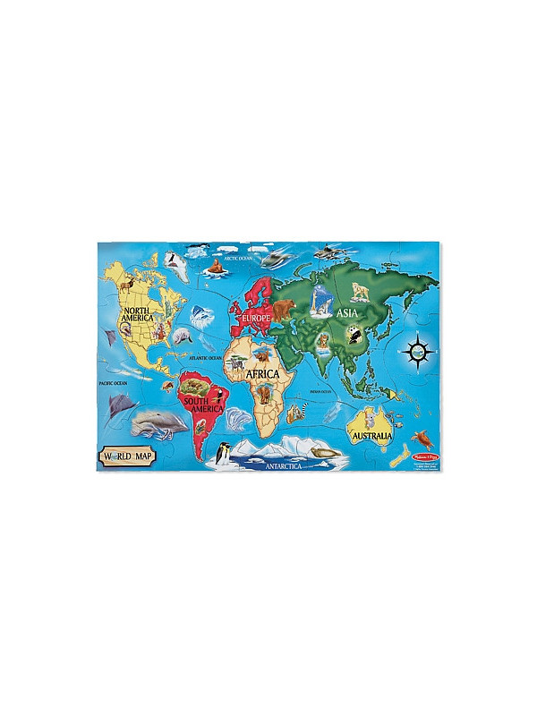 Puzzle de podea Harta Lumii World Map Melissa and Doug