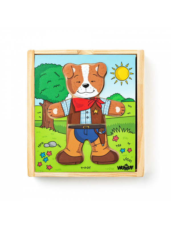 Puzzle din lemn - Imbraca catelul