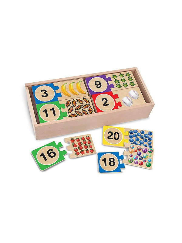 Puzzle din lemn pentru invatarea numerelor