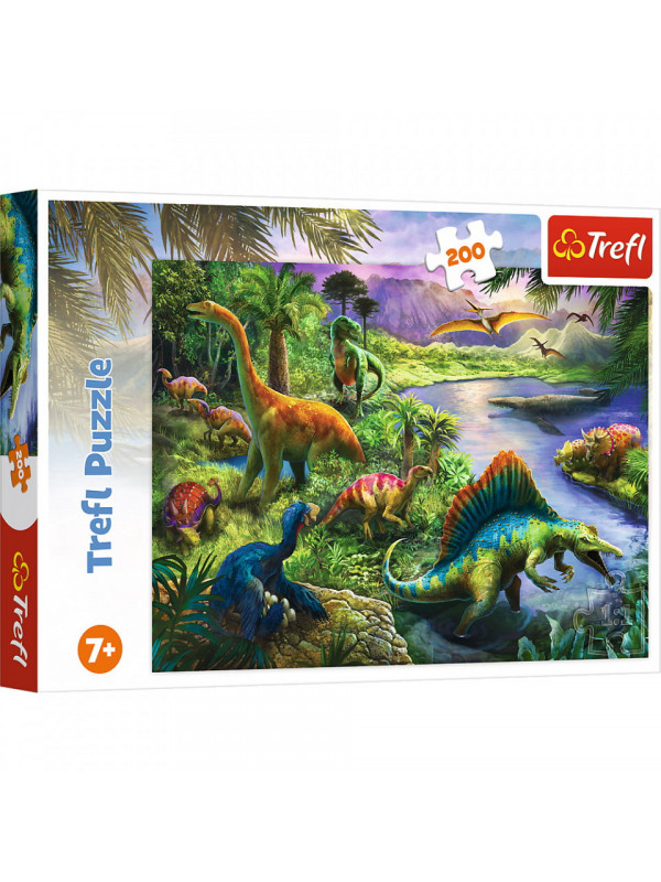 Puzzle trefl 200 lumea dinozaurilor