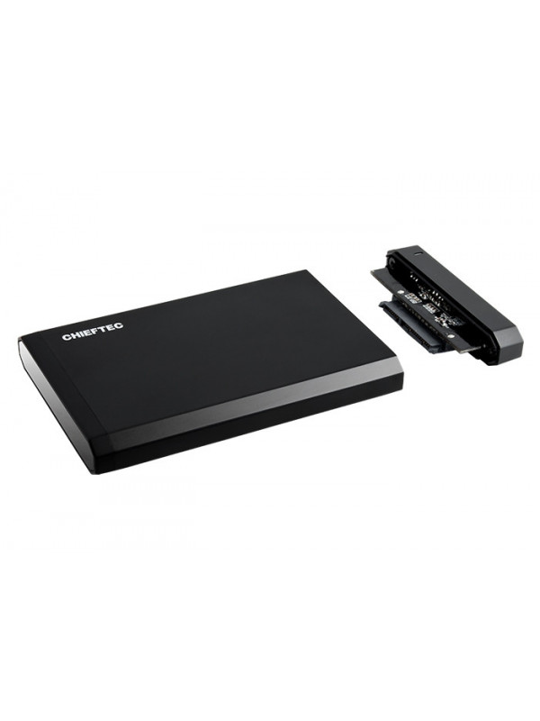 RACK extern CHIEFTEC, pt HDD/SSD, 2.5 inch, S-ATA, interfata PC USB 3.0, aluminiu, negru, "CEB-2511-U3"