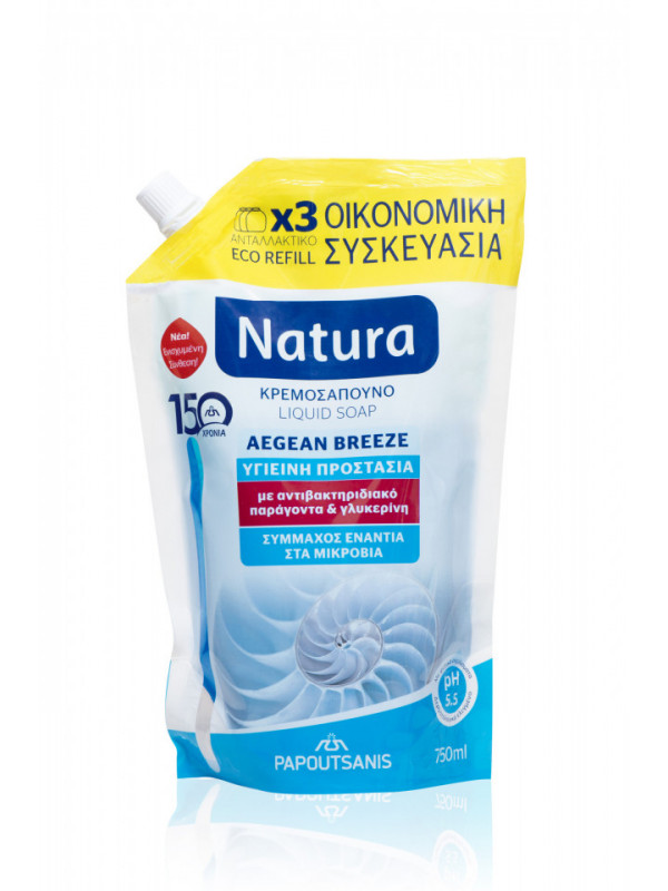 Reffil sapun lichid NATURA AEGEAN BREEZE 750ml
