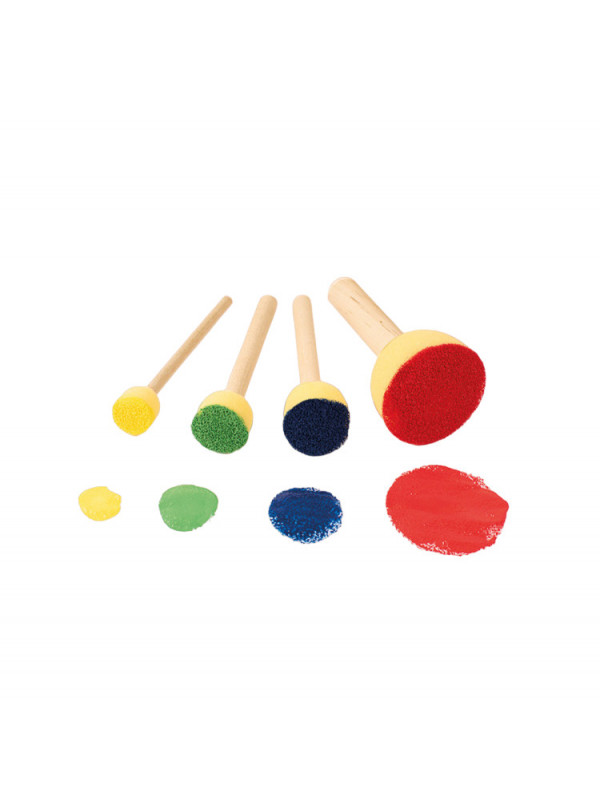 Set 40 de bureti pentru pictura, 4 dimensiuni, pentru gradinita si scoala