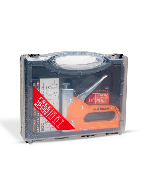 Set capsator cu 3 modele de capse în cutie de plastic