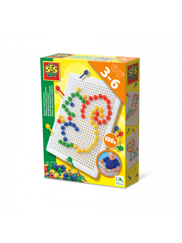 Set creativ mozaic - Tabla compacta mozaic cu peg-uri colorate
