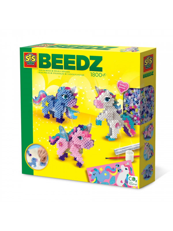 Set creativ - Tablou margele de calcat - Unicorni