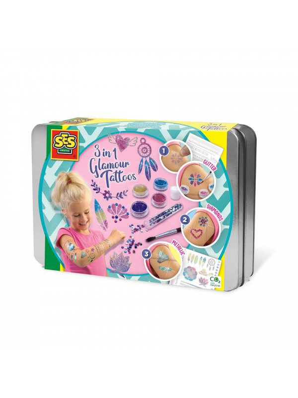 Set creativ - Tatuaje pentru copii de lux 3 in 1