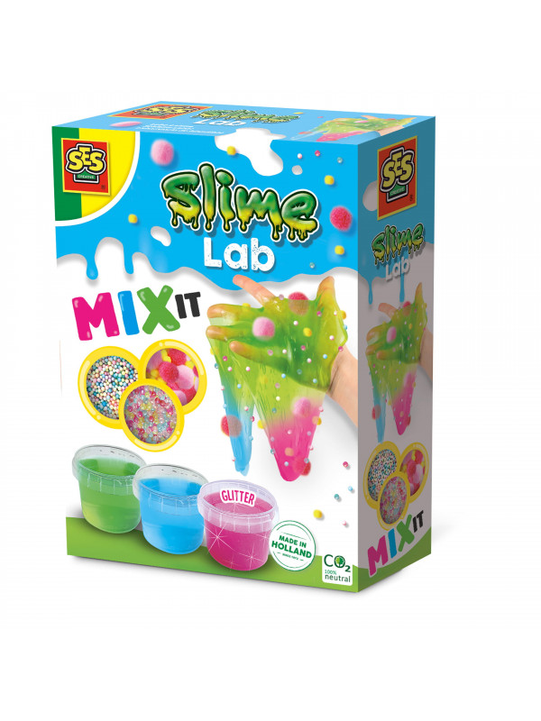 Set de mixat slime colorat cu margele si bile