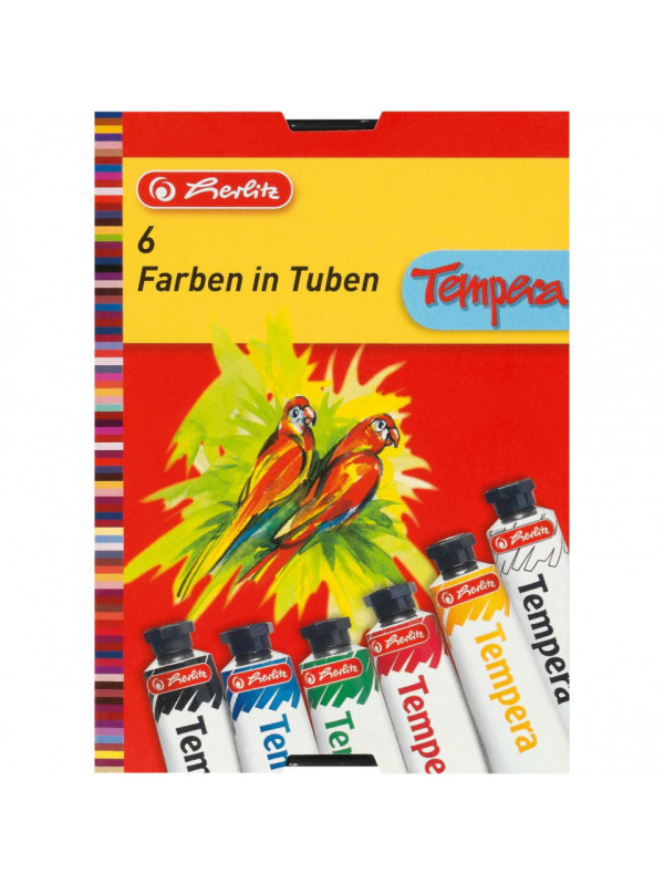 Set Tempera Herlitz, 16ml, 6 buc/set