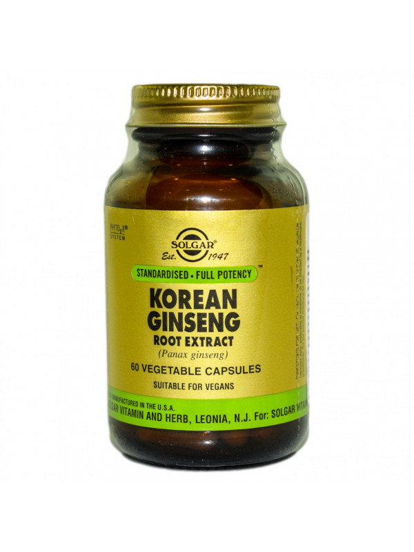 Sfp korean ginseng root extract veg.60cps solgar