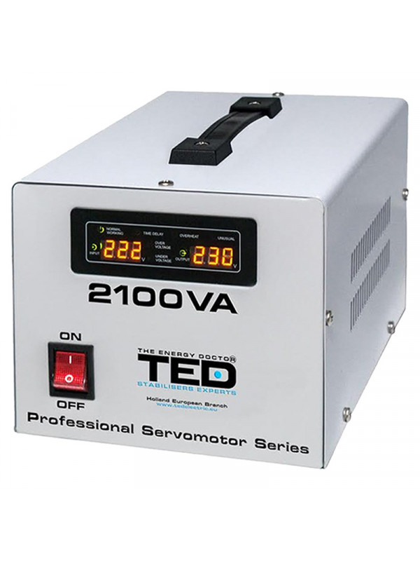 STABILIZATOR TENSIUNE SERVOMOTOR 2100VA TED ELECTRIC