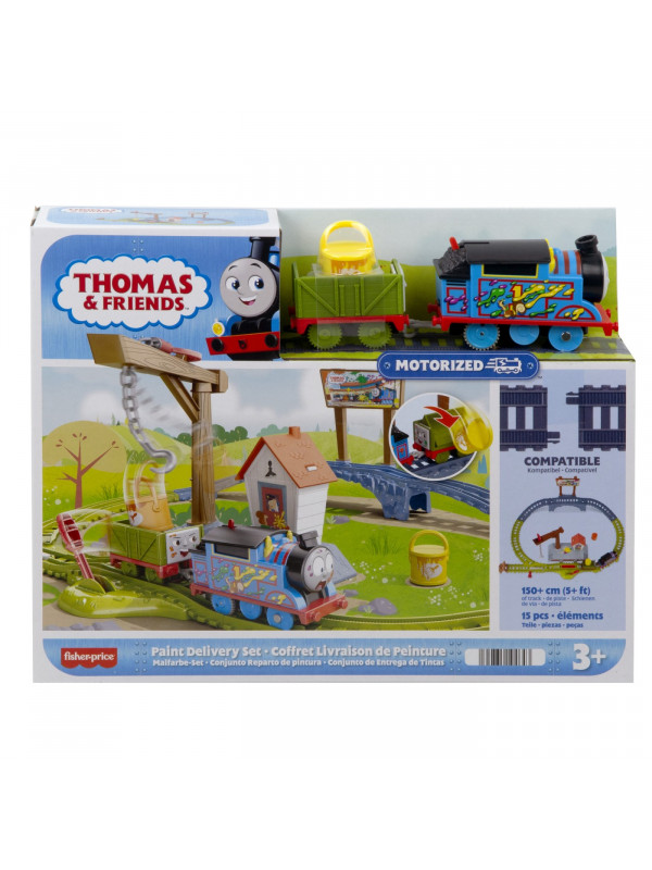 THOMAS SET DE JOACA CU LOCOMOTIVA MOTORIZATA THOMAS LIVREAZA VOPSEAUA
