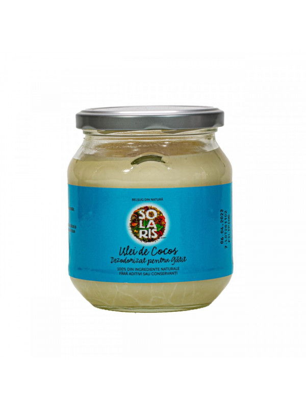 Ulei cocos dezodorizat pentru gatit 500ml solaris