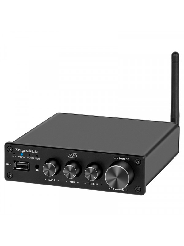 Amplificator Audio Stereo Kruger&Matz A20, 2x100W - Putere și Claritate Excepțională