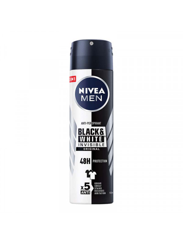 ANTIPERSPIRANT MEN BLACK&WHITE INVISIBLE ORIGINAL SPRAY 150ML