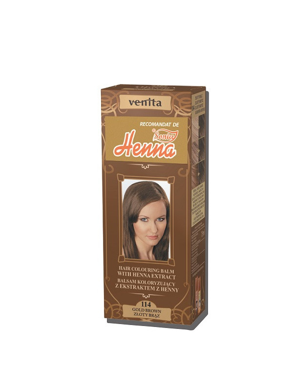 Balsam colorant par henna sonia nr.114 - saten auriu 75gr kian cosmetics