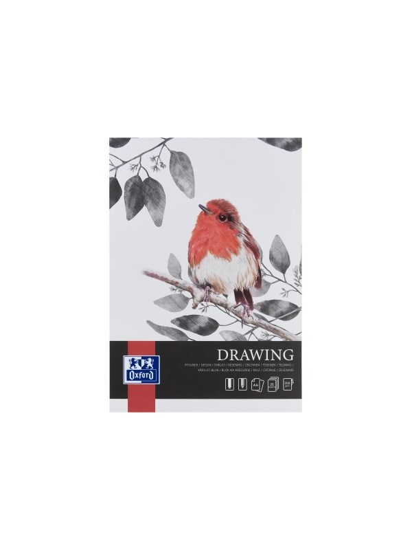 BLOC DESEN OXFORD DRAWING A4, 25 FILE, HARTIE 200 G/MP, FSCÂ® MIX70%, COLECTIA ARTISTIC